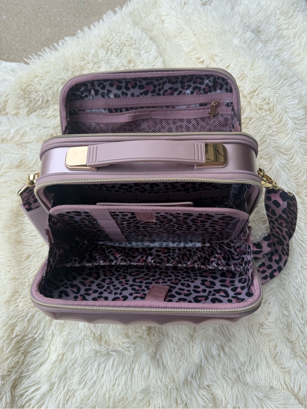 Triforce marbled hard sided travel makeup beauty case